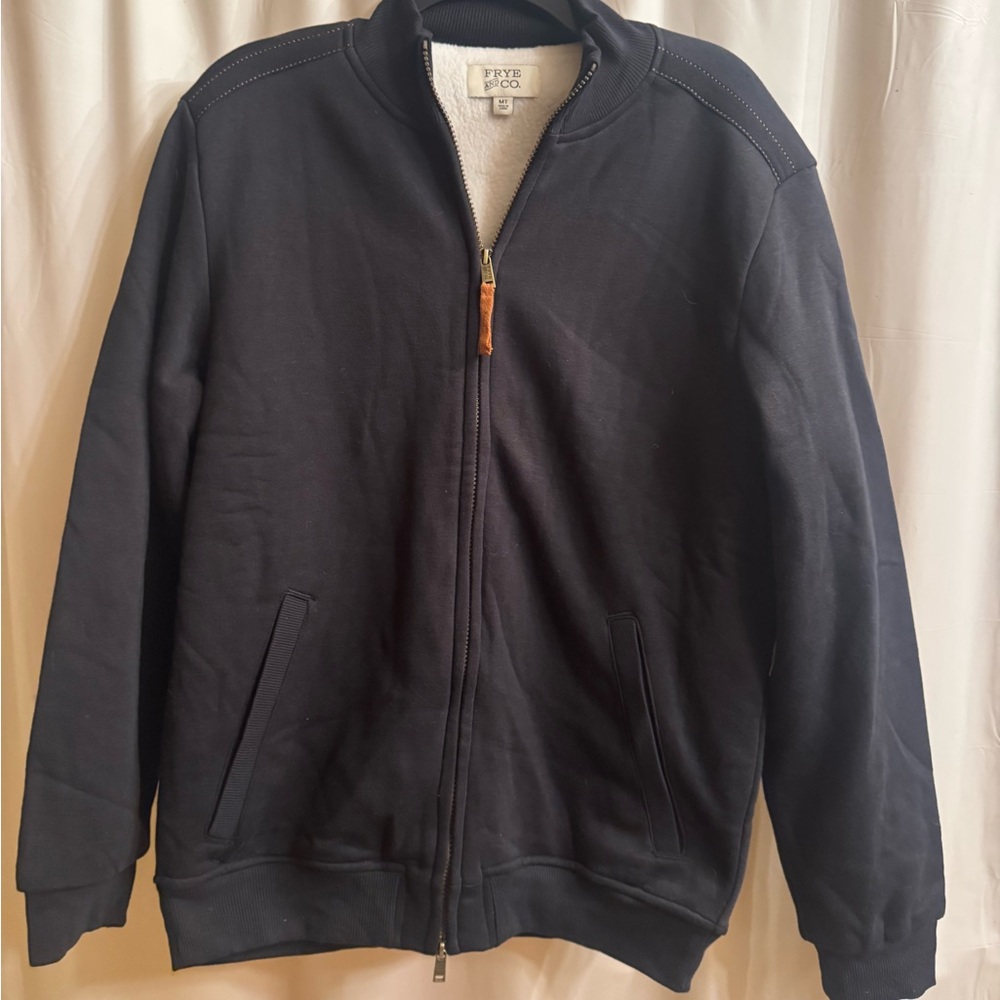 Frye Men's Black Zip Up Sweater Size MT